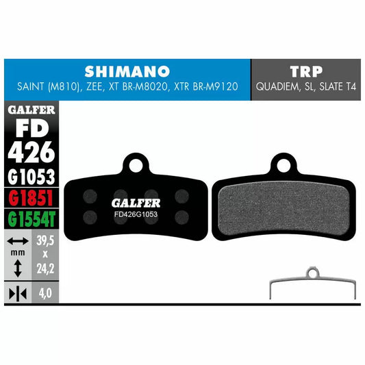 GALFER FD426G1053 Poussinets de frein pour Shimamo Saint Zee