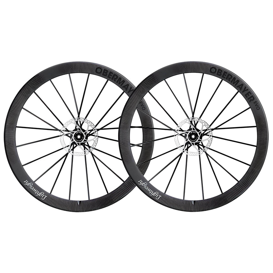 Lightweight Obermayer EVO Schwarz ED Tubeless Disc Wheelset